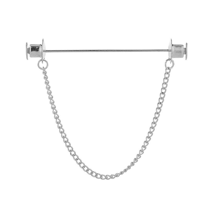 Metal Chain Tassel Pin Men's Shirt Bar Shaped Pin Suit Collar Pin Collar Buckle Accessories 99bce528 5752 42b7 bd56 0ea676505