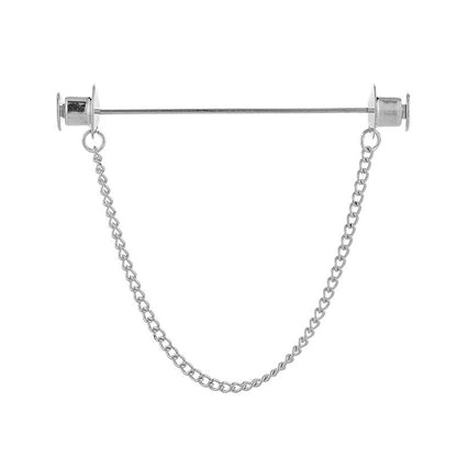Metal Chain Tassel Pin Men's Shirt Bar Shaped Pin Suit Collar Pin Collar Buckle Accessories 99bce528 5752 42b7 bd56 0ea676505