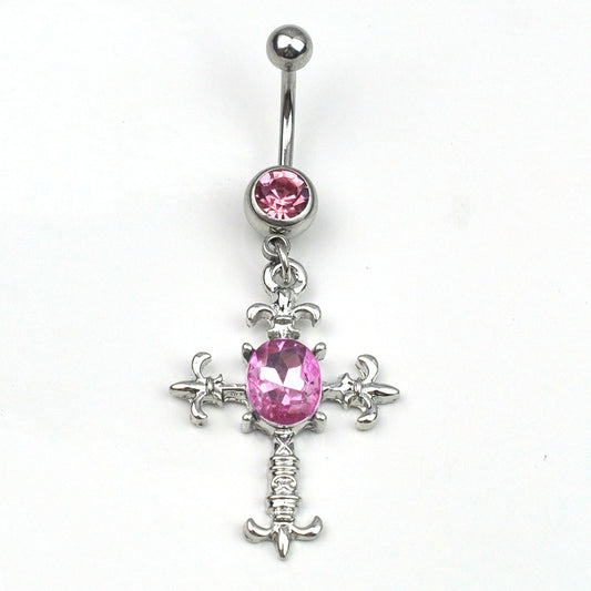 Human Body Puncture Belly Dance Accessories Diamond Cross Navel Stud 99ca8226 8c4a 49fa a260 19f9258fe5e7