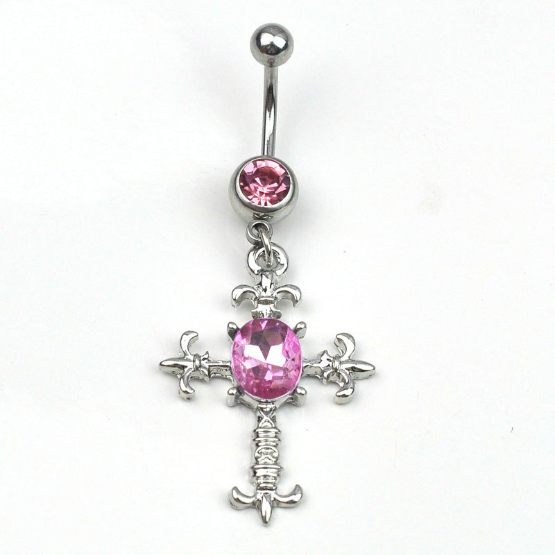 Human Body Puncture Belly Dance Accessories Diamond Cross Navel Stud 99ca8226 8c4a 49fa a260 19f9258fe5e7 4ea2a41b afd2 406e 