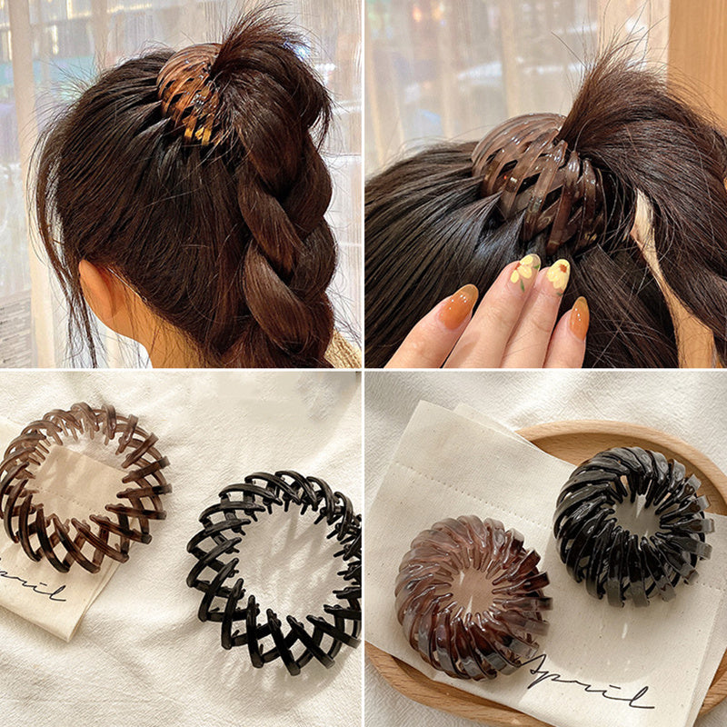 Women Hollow Hair Circle High Horsetail Artifact Fixed Coiler Hairpin Horsetail Headdress Fashion Hair Accessories 99cfad7e 2