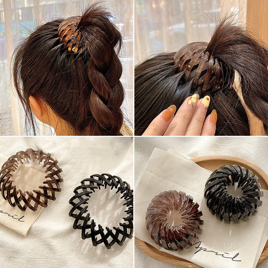 Women Hollow Hair Circle High Horsetail Artifact Fixed Coiler Hairpin Horsetail Headdress Fashion Hair Accessories 99cfad7e 2