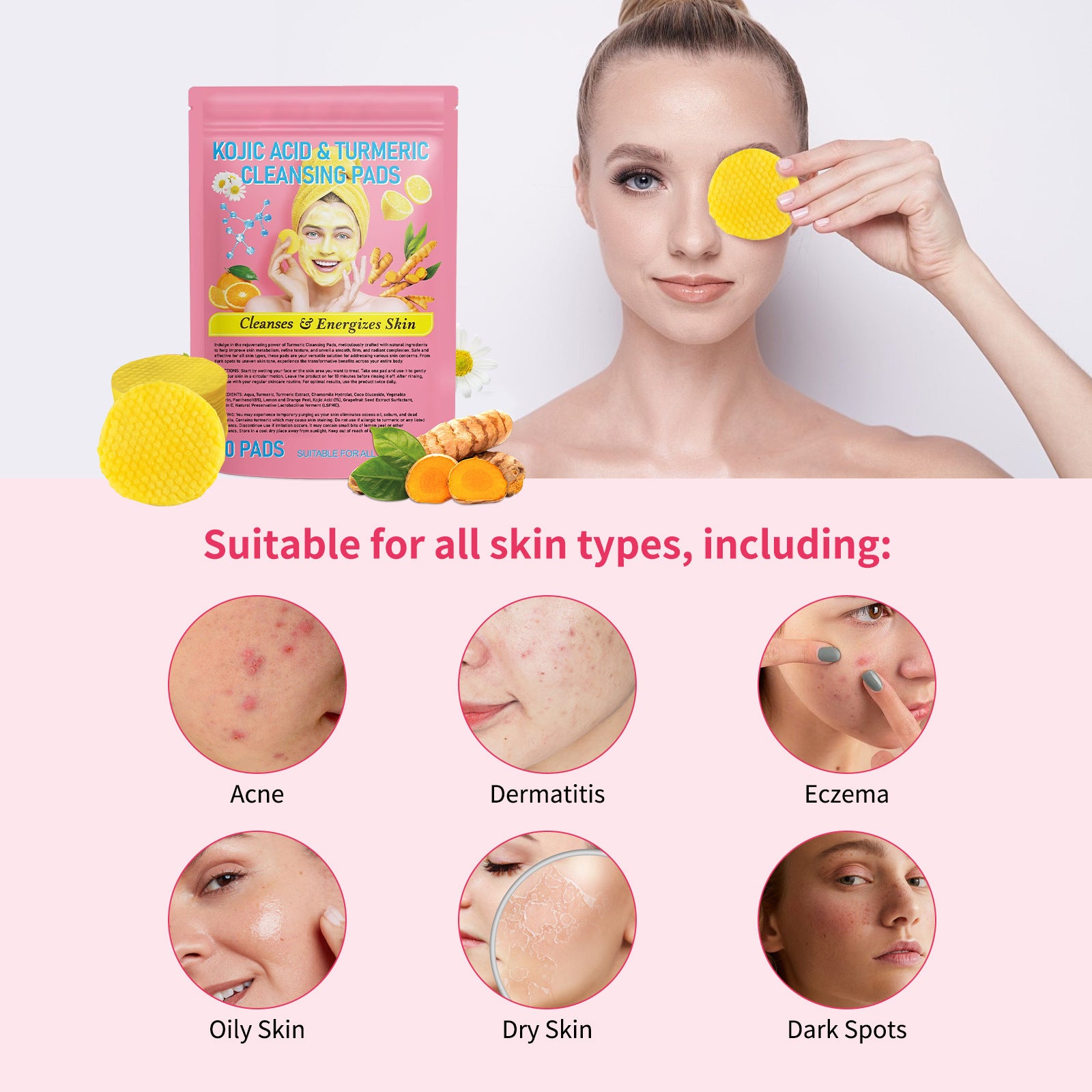 Turmeric Cleansing Pad Compressed Turmeric Kojic Acid 9a0f5cad 505b 4be8 8e05 70d0cc3c52aa