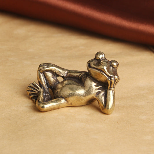 Pure Brass Old Sleeping Frog Creative Desktop Decoration 9a41ae4a b271 47e6 99d3 7da97357f5f8