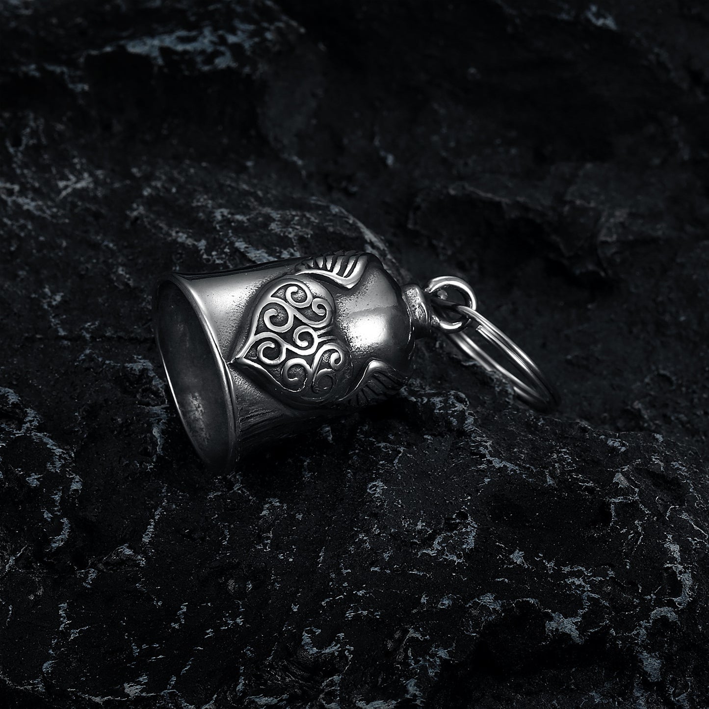 European And American Retro Biker's Style Domineering Angel Wings Love Bell Stainless Steel Bell Pendant 9a525a23 74b7 4a9b 8