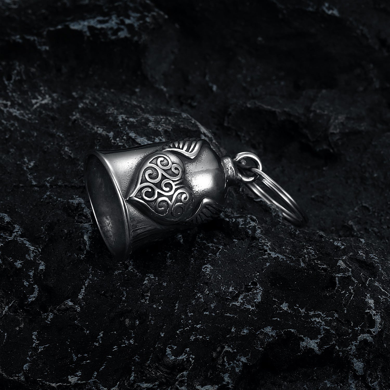 European And American Retro Biker's Style Domineering Angel Wings Love Bell Stainless Steel Bell Pendant 9a525a23 74b7 4a9b 8