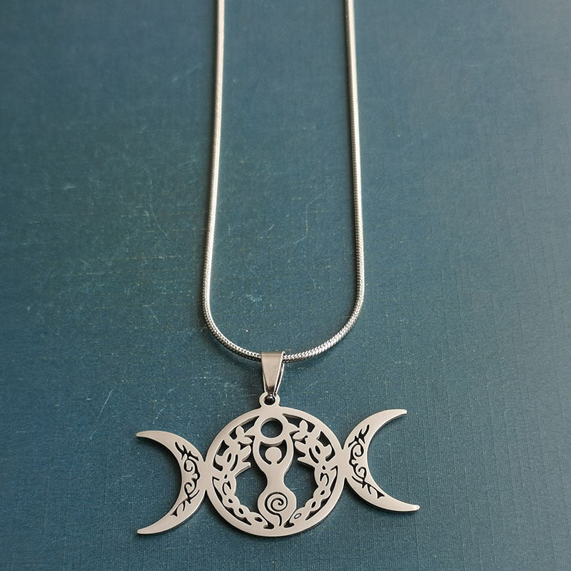 Triple Moon Celtic Knot Pendant Necklace 9a561c10 307c 47d7 8256 cb1102c1ab6f