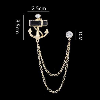Personalized Navy Anchor Badge With Diamond Chain 9a656e90 bc85 4807 91c2 f1b36a3603d2
