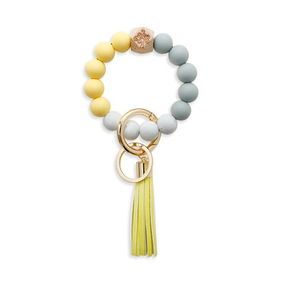 Silicone Wrist Keychain Handmade Beaded Leather Tassel Bracelet 9a66c1bb bedb 49da bb58 4c721677d223