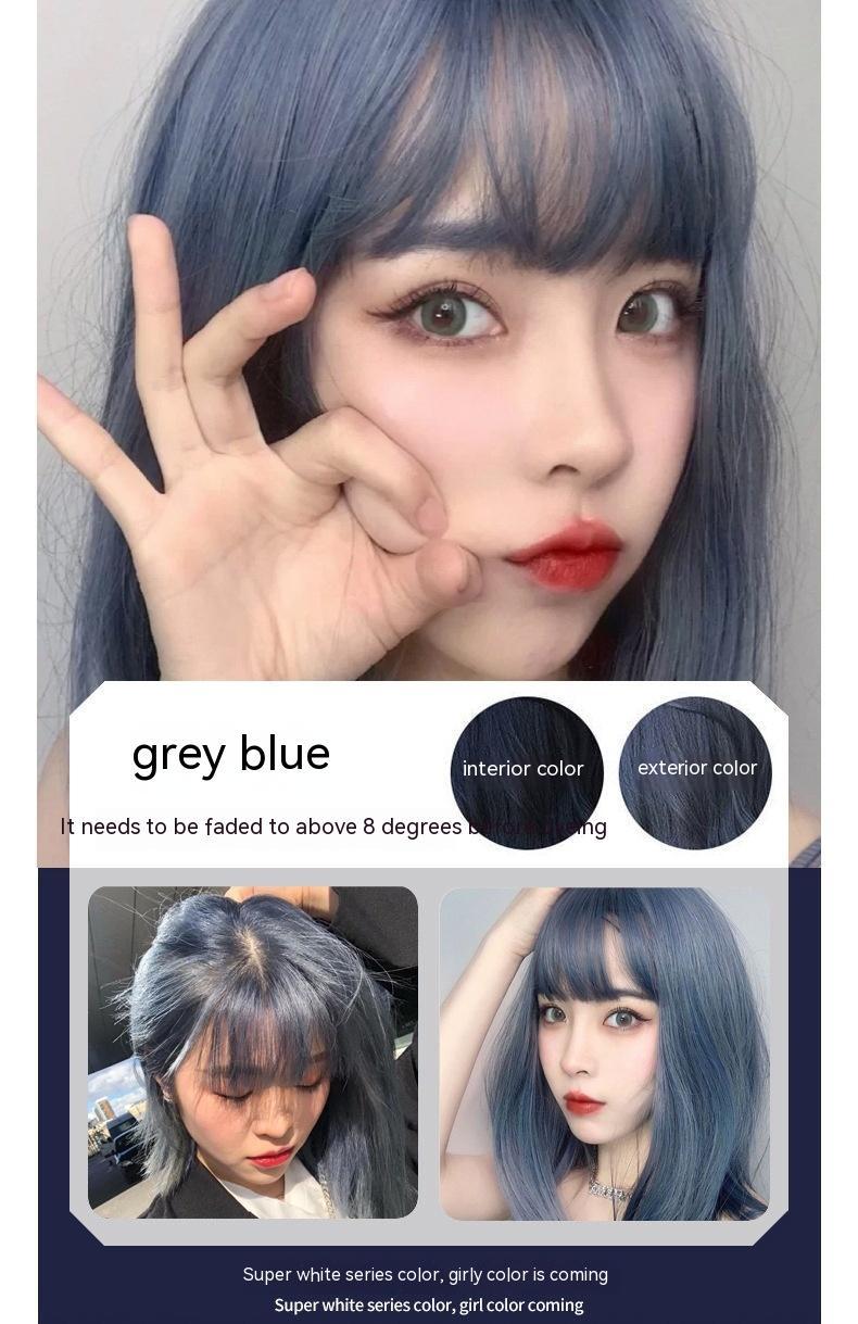 Ammonia-free Hair Color Paste Monochrome Paste Cover White Hair Multi-segment Color One-step Black Tea Gray Blue Black Hair D