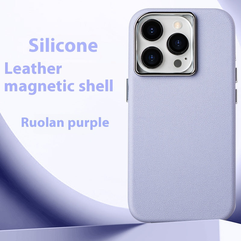 Silicone All-inclusive Leather Phone Case Magnetic Suction - 图片 8