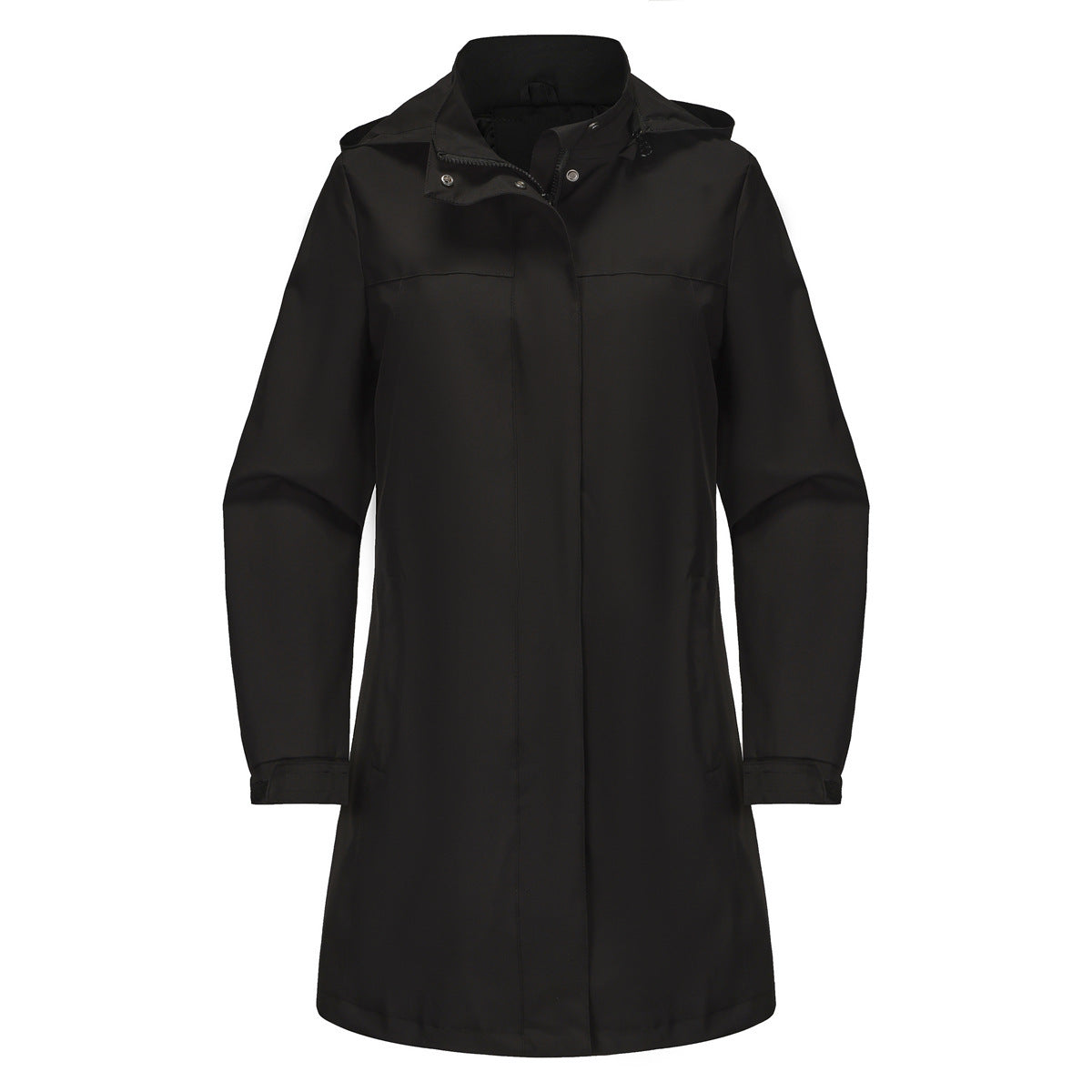 Removable Cap Waterproof Windbreaker Women's Solid Color 9a7b88d2 be2f 4bd7 b45d f10cab6e5b4a