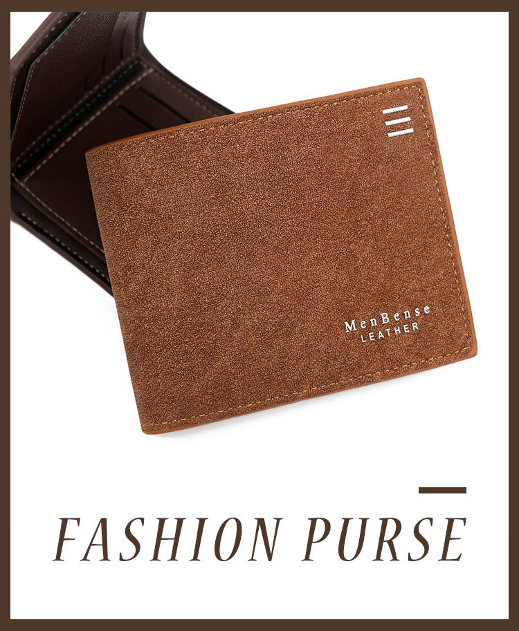 New Personalized Men's Short Wallet Fashion Silk Screen Wallet Men's Frosted Clutch Wallet 9a7f43d3 61e6 4faf be79 4910a0e829
