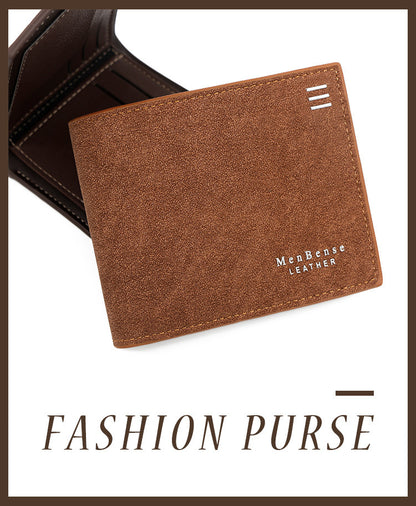 New Personalized Men's Short Wallet Fashion Silk Screen Wallet Men's Frosted Clutch Wallet 9a7f43d3 61e6 4faf be79 4910a0e829