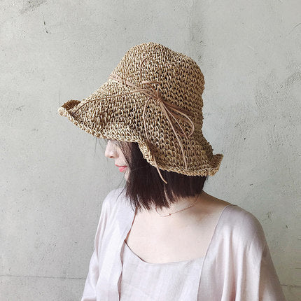 Sunscreen Female Raffia Straw Hat Summer Fashion Cover Face Net Red Fisherman Hat 9a81616c 8f6b 43ee 9e38 5dbdf9652562