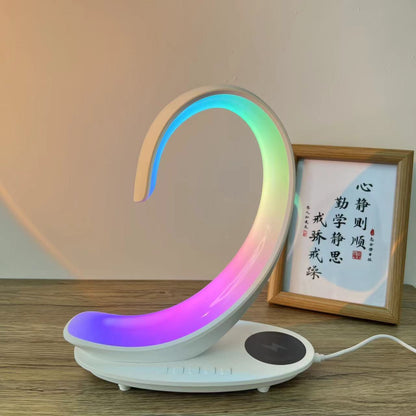Multi-functional Desktop Wireless Charger Bluetooth Speaker Atmosphere Colorful Light White Swan Light 9a9f961c caf5 4e32 964