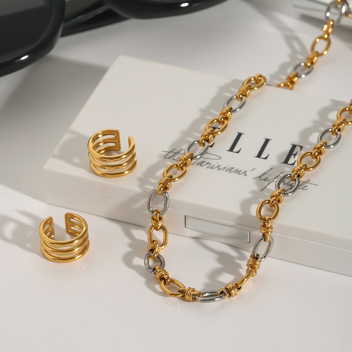 Addison Two Tone Gold Bracelet