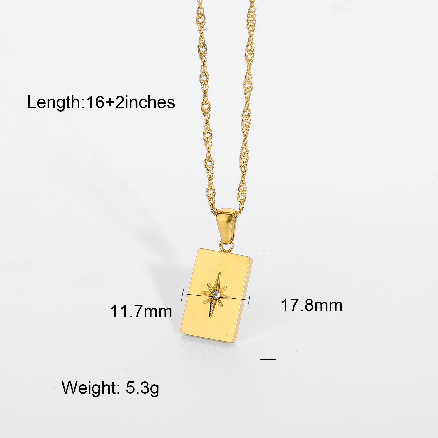 Statement Square Tarot Signet Pendant Necklace 9ab71a82 0078 4da4 a8d0 fb7edde2daba