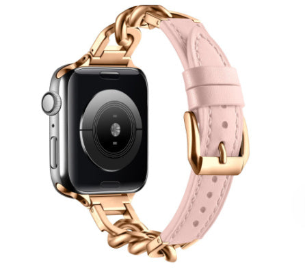 Stainless Steel Leather Single Row Denim Chain Iwatch Strap 9aced880 5937 4a55 b92b e6d71a338127
