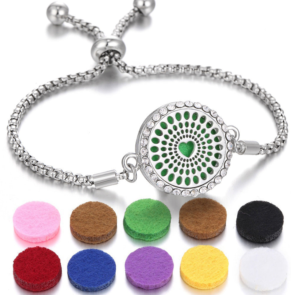 2024 New Kaleidoscope Aromatherapy Bracelet Perfume Essential Oil Diffuser Locket Bracelet Charms Women Aroma Diffuser Jewelry - HD Wireless Product #15