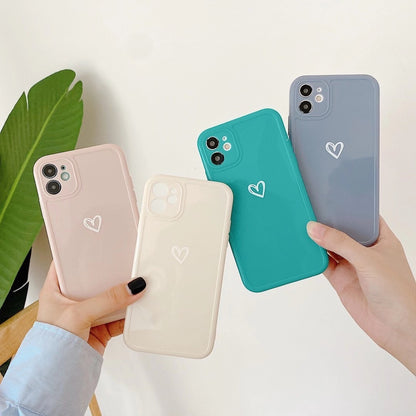 Couples Love Suitable For Iphone14 Phone Case SE, 13 Solid Color 12, XsMax Soft Case 9ad25504 0536 49e1 afa4 0e46d05550a2