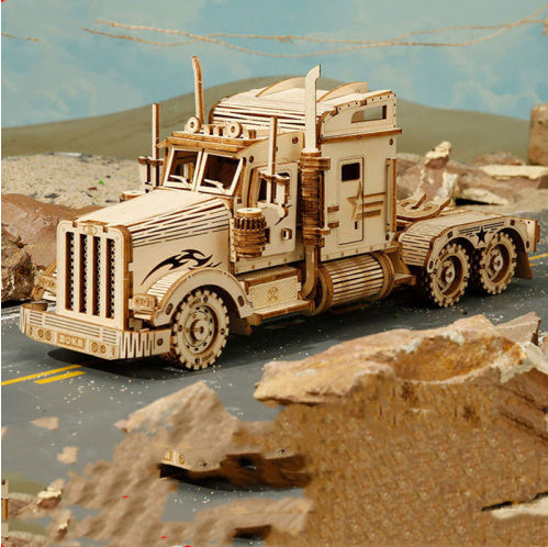 3D Wooden Puzzle Train Model DIY Wooden Train Toy Mechanical Train Model Kit Assembly Model Home Decoration Crafts - HD Wireless Product #19