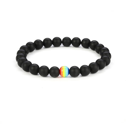 Rainbow Bead Bracelet Pride Natural Stone Strand Couple Bracelets 9ae2da1b 85f5 4471 ad25 3920b91326fe