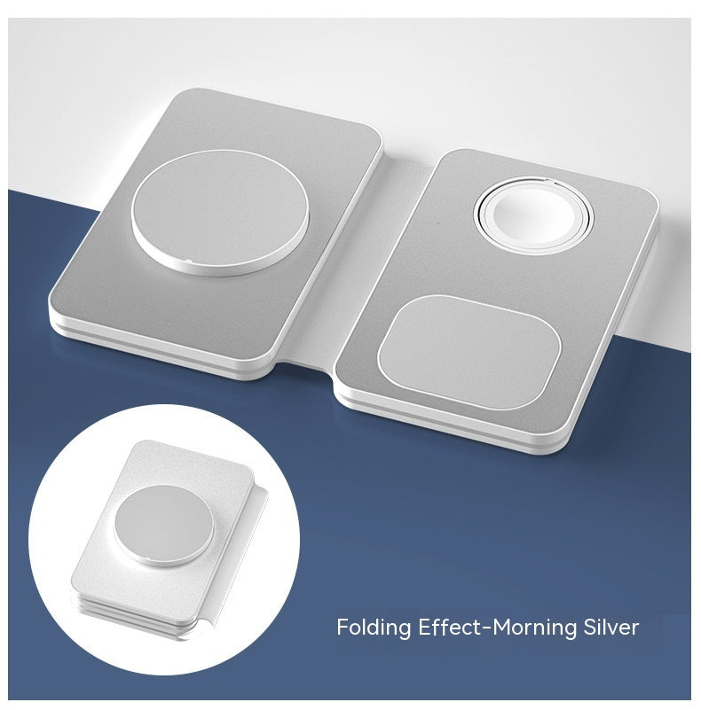 Aluminum Alloy Folding Wireless Charger Three-in-one - 图片 4