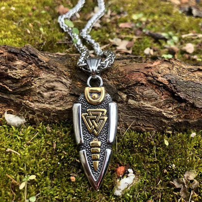 Stainless Steel Viking Arrow Pendant Triangular Rune 9b0296b0 9fb6 4d20 bf4b 1000baa27691