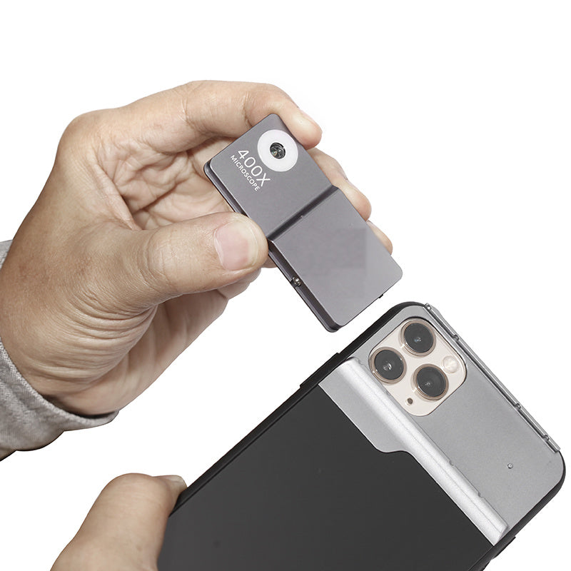 Aluminum Alloy Tpu Mobile Phone Microscope Lens 400X HD Magnification - 图片 3