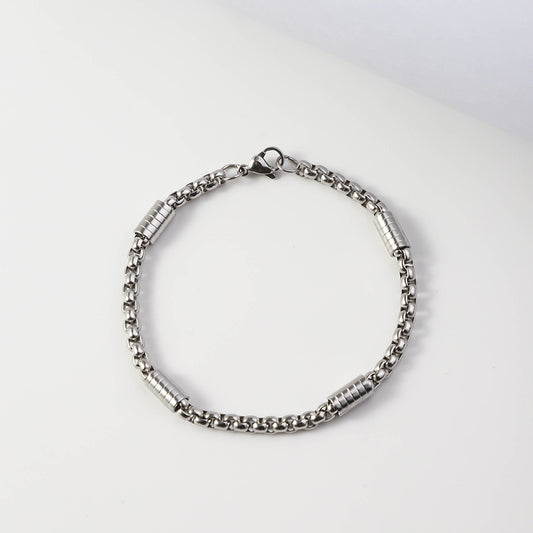 Men's Square Pearl Tube Chain Stainless Steel Bracelet 9b15a88b bb4f 4457 ae0d 6d7532adf7fd
