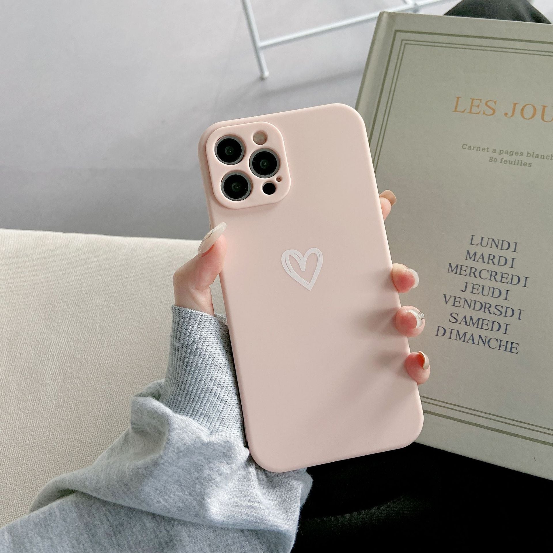 Simple Love Fine Hole Soft Shell Straight Edge Phone Case - 图片 7