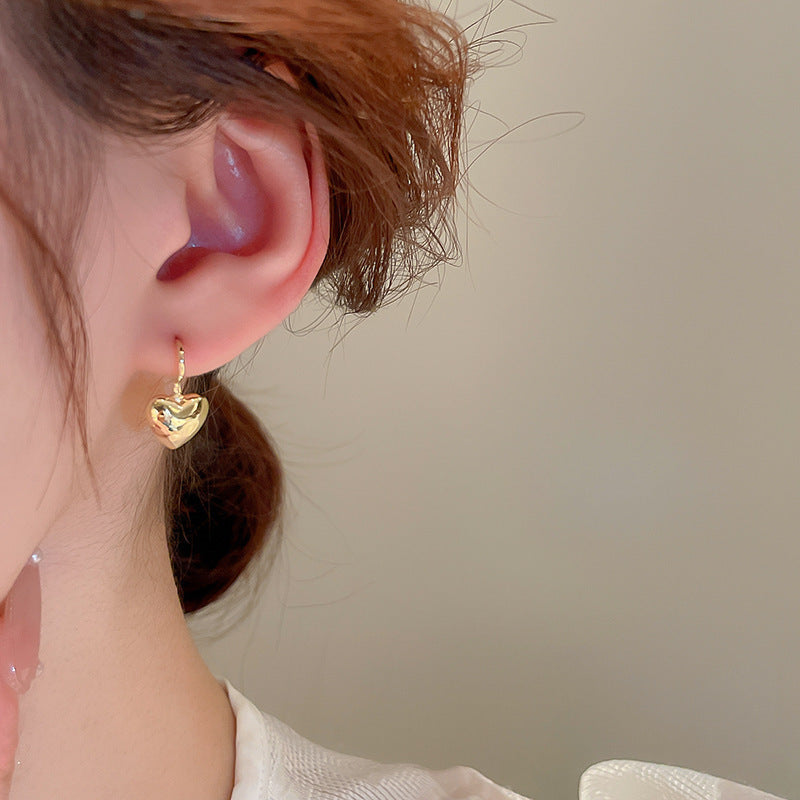 Simple Love Heart Earrings Small And High-end 9b2629b7 0e21 44c2 9214 cf6300801202