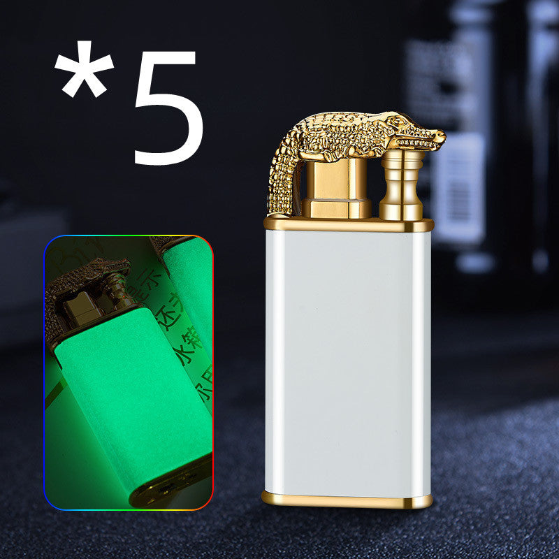Creative Blue Flame Lighter Dolphin Dragon Tiger Double Fire Metal Winproof Lighter Inflatable Lighter 9b26ee20 25b7 4e44 a68
