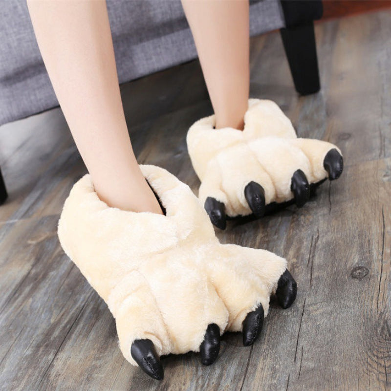 Animal Claw Cotton Slippers Men's And Women's Winter Hand Shaped Brush Fluffy Slippers Dinosaur Cotton 9b289d70 396b 45cd a0a