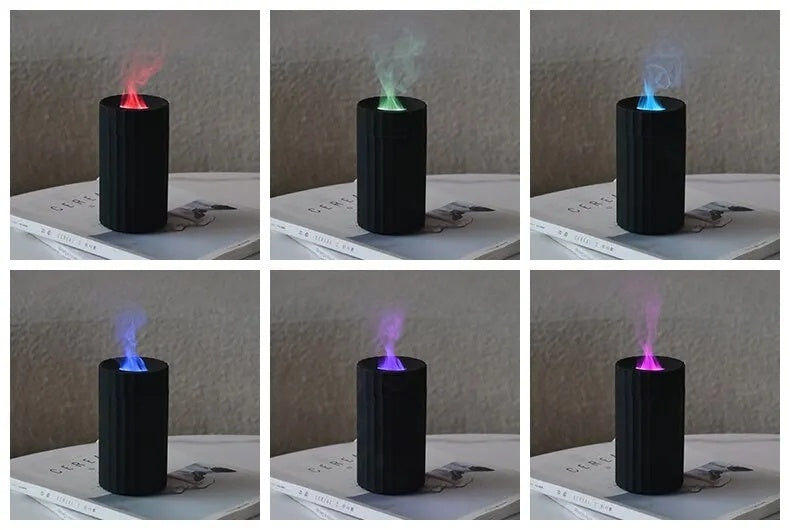 Air Humidifier With Flame Effect Essential Oil Diffuser Quiet Aroma Diffuser Home Fragrances Car Refresh 9b40fce4 27d9 4c00 9