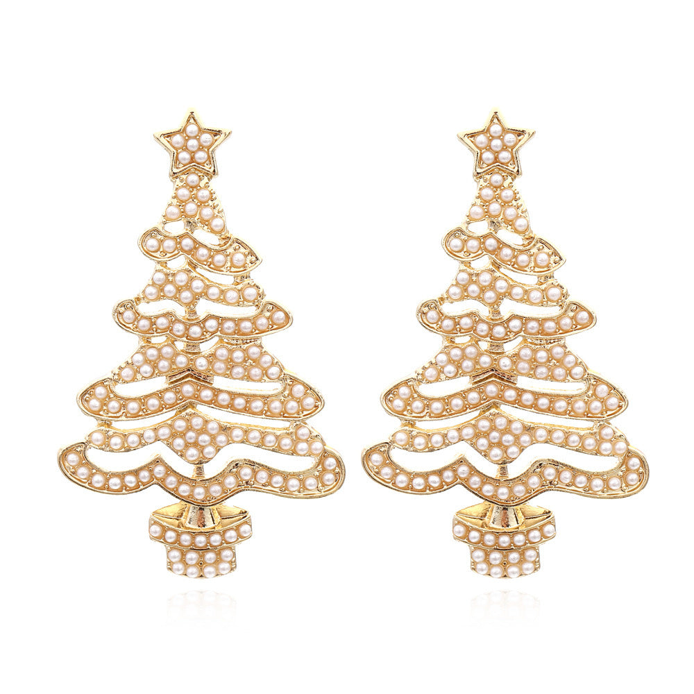 Hollow Out Christmas Tree Earrings With Diamonds 9b7760fe 5903 4db9 8ede b0a2254e4cf5