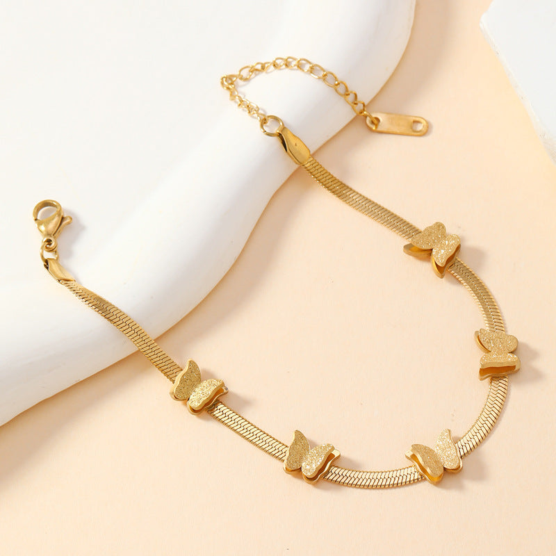 Titanium Steel Bracelet Female Non-fading Double Butterfly 9b893550 b899 415e a2d3 b661bd6e2e00