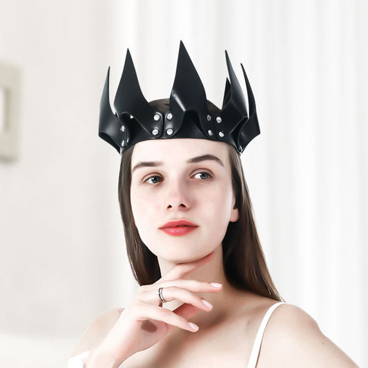 Creative Leather Crown Decoration Party Headgear 9ba17314 e6e0 47c6 8146 fa81d86c1736