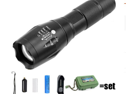 Strong Light Flashlight Special Forces Rechargeable Home Self-Defense Waterproof Riding Mini Camping Premium Super Bright Fla