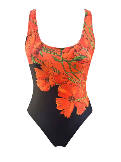 Swimsuit Slim Fit Sexy Flowers Printed Backless Amazon One-piece Bikini 9bc703db cf23 411f 9f61 3f3dd3cbfa99