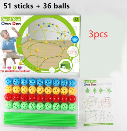 Children's Diy Bead Tent Fort Building Kit Toy Tent Building Blocks Tent Fight Tent 9bce6991 d9a9 4be3 9827 0a358fe3cf78