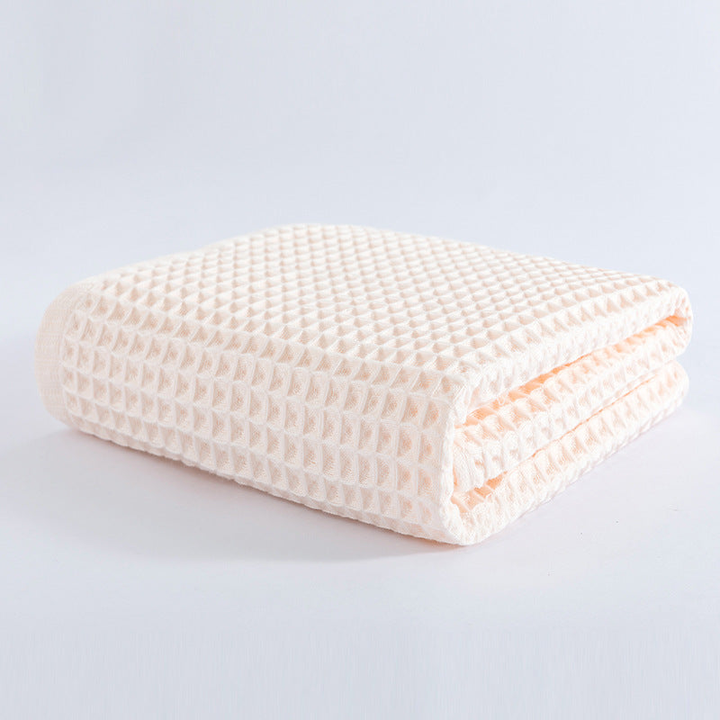 Soft Absorbent Honeycomb Bath Towel Pure Cotton 70X140cm 9c866705 de88 4294 8f2f 5f09f08238e2