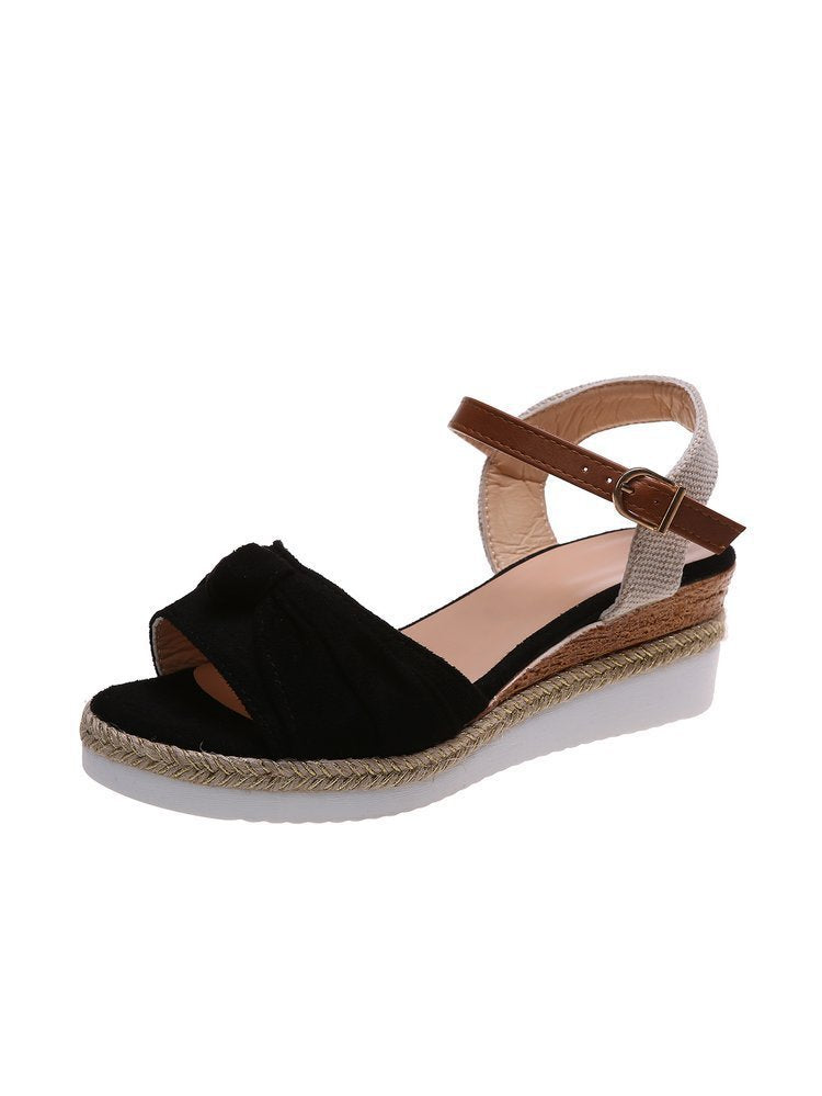 New Sandals Women's Bow Rope Bottom Lightweight Casual Women's Shoes Peep Toe Platform Sandals 9c9cc7bb e64c 4c85 a5df 9611cc
