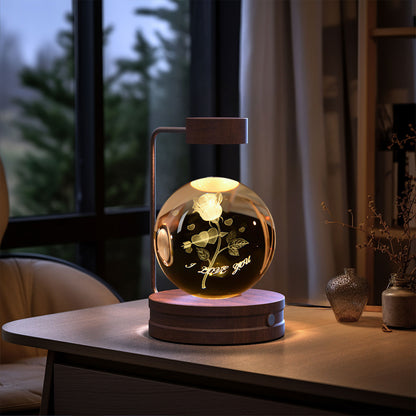 Crystal Ball Cosmic Dinosaur Indoor Night Light USB Power Warm Bedside Light Birthday Gift Night Lamp 9c9ec615 d890 41de 9b0d