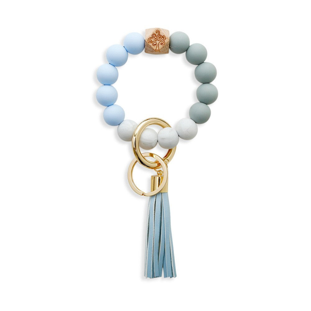 Silicone Wrist Keychain Handmade Beaded Leather Tassel Bracelet 9cb5998e 9c2e 4778 a847 1a37188966b7