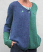 Women's Small Top Contrast Color Casual Knitted Top 9cda94a3 7f23 43f5 b4d3 9d06cd56c5c6