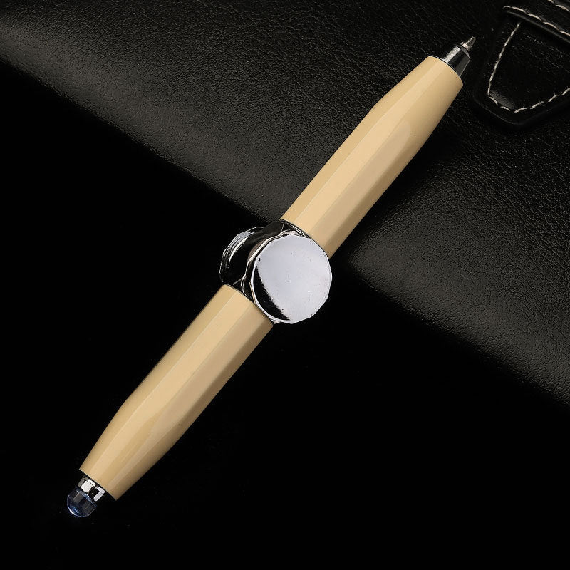 Creative Multi-Function LED Pen Spinning Decompression Gyro Metal Ballpoint Pen Fashion Office School Supplies Writing Pens 9
