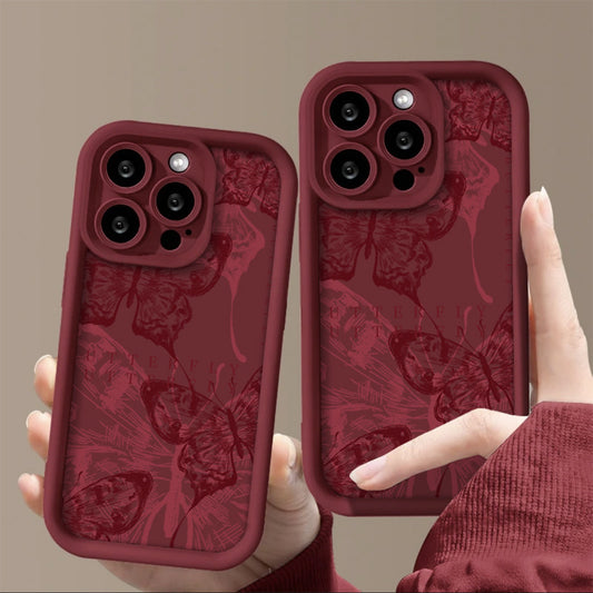 Wine Red Butterfly Fashion Girl Phone Case 9cf983df 112a 4397 a48a c3f16c8a3b83