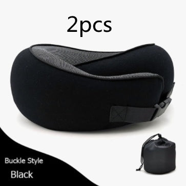 Travel Neck Pillow Non-Deformed Airplane Pillow Travel Neck Cushion Durable U-Shaped Travel Memory Cotton Nap Neck Pillow 9d0